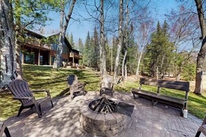 Terrace/patio - Dog-friendly lodging w/ scenic deck, pool table, lake dock, & free WiFi (St. Germain)