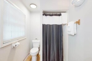 Shower, towels - Dog-friendly, tree-lined home on the snowmobile trail with streaming, W/D, & AC (Manitowish Waters)