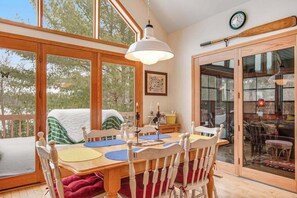 Dining - Tranquil lakefront oasis with private dock, canoe, kayak, & three living areas (Arbor Vitae)