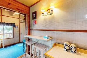 Interior - Lakefront cottage w/ a dock, shared furnished patio, firepit, & a paddleboat (Eagle River)