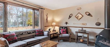 TV, fireplace, offices