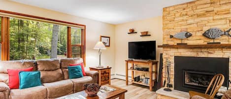 TV, fireplace, DVD player, offices