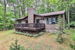 Exterior - Lakefront home with firepit, screened porch, WiFi, central AC, and kayaks (Lac Du Flambeau)