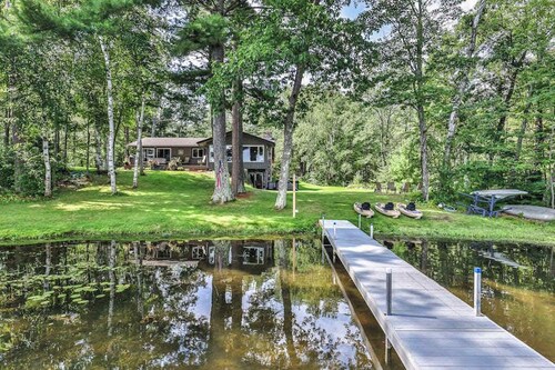 Private waterfront home with dock, kayaks, firepit, & open layout - dog-friendly