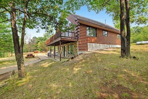 Exterior - Secluded, dog-friendly home with tree-lined view, firepit, fireplace, & deck (Friendship)