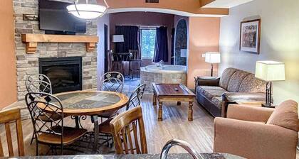 Ideally located condos with balcony, fireplace, jetted tub, on-site golf, & AC