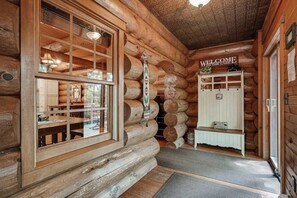 Interior - Secluded waterfront log cabin with game room, dock, fire pit & deck (Eagle River)
