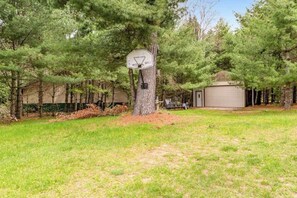 Property grounds - Riverfront home with private dock, kayaks, views, firepit, cornhole & foosball (Eagle River)