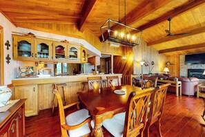 Dining - Lakefront home on South Two Lakes with lake views, lake access, firepit, & dock (Lake Tomahawk)