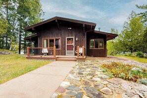 Exterior - Lakefront home on South Two Lakes with lake views, lake access, firepit, & dock (Lake Tomahawk)