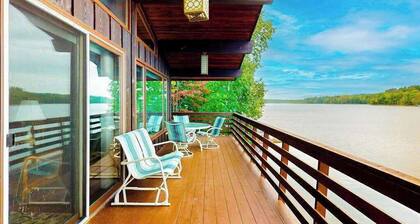 Lakefront home on South Two Lakes with lake views, lake access, firepit, & dock