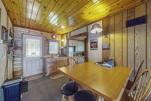 Dining - Two cozy, lakefront cottages w/ 2 docks, a patio, firepit, 2 gas grills, & WIFI (Eagle River)
