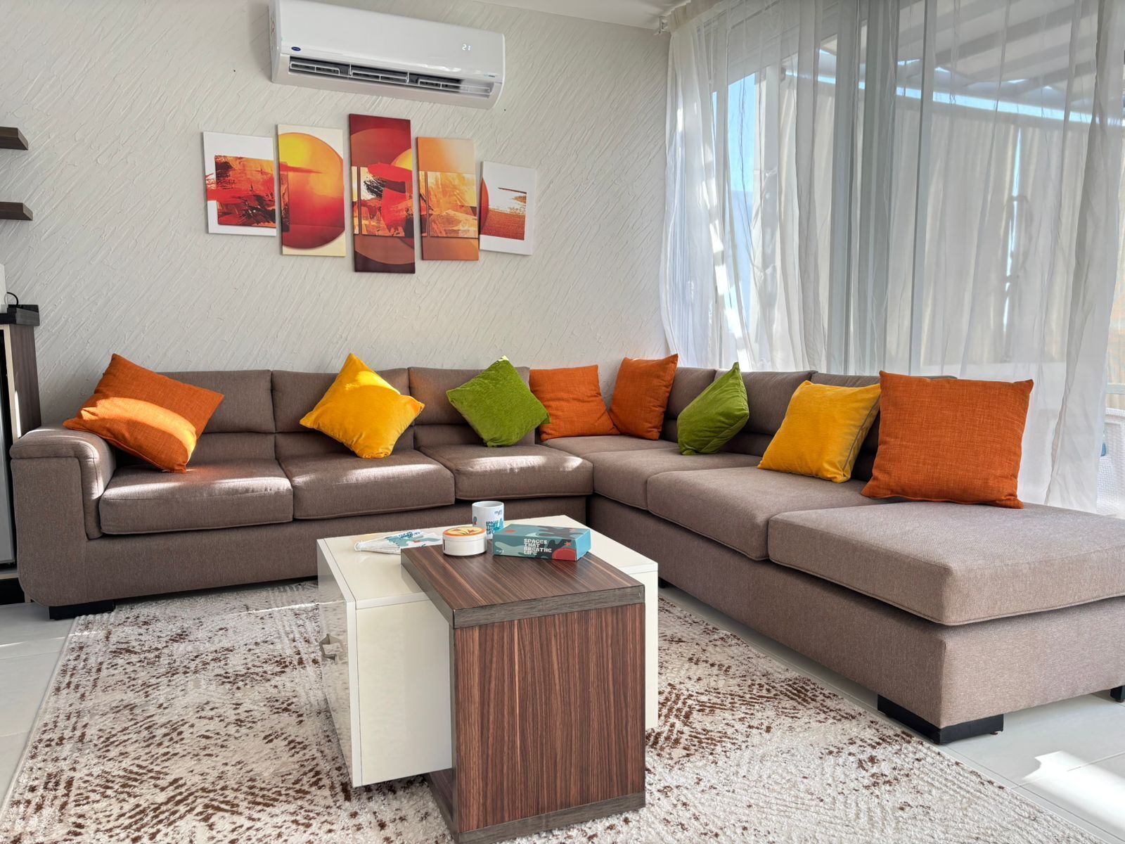 Chalet, 3 Bedrooms, Lagoon View | Living area | Flat-screen TV