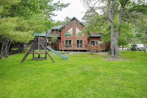 Children’s area - Lakefront home with private dock, firepit, playground & lake views (Eagle River)