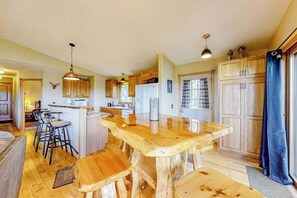Interior - Peaceful river view home with a furnished deck, firepit, central AC, & WiFi (Wisconsin Dells)
