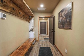 Interior - Modern dog-friendly cabin with hot tub, gas fireplace, patio, grill, & washer/dr (Conover)
