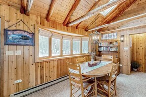 Interior - Charming lakefront home with dock, fireplace, streaming, lake views, W/D, & AC (Conover)