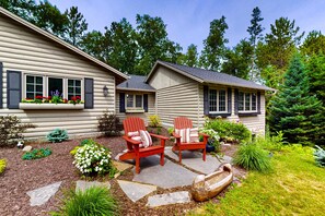 Exterior - Serene Lakefront Home w/ Wifi, docks, kayaks, gas grill, fire pit & more (Boulder Junction)
