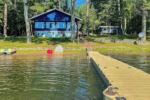Exterior - Lakefront Lodge w/ 2 additional cabins, private dock, firepit, kayak & hammock (Woodruff)
