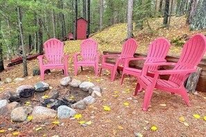 Property grounds - Lakeside cabin with a firepit, sunroom, & seasonal dock (Three Lakes)