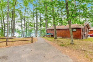 Property grounds - Snowy lake-view cabin with fireplace, full kitchen, TV, dock, & DVD player (St. Germain)