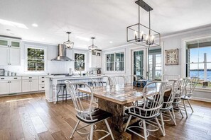 Dining - Dog-friendly, lakefront house with beach access, dock, AC, W/D, patio, & firepit (St. Germain)