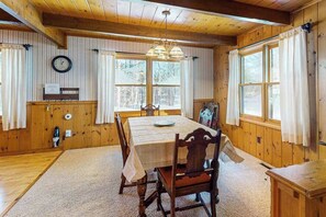 Dining - Cozy wooded home w/ access to snowmobile trail, near town, lakes, & bike trails (Manitowish Waters)