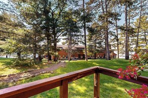 Property grounds - Lakefront resort retreat with screened porch, fireplace, pool, marina, & dining (Manitowish Waters)