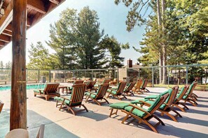 Pool - Lakefront resort retreat with screened porch, fireplace, pool, marina, & dining (Manitowish Waters)