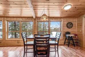 Dining - History-filled lakefront home with dock, fire pit, fireplace, & kayaks - dogs OK (Mercer)