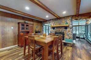 Dining - Serene Lakefront Home with Fire pit, Dock, WIFI, & Dog-Friendly (Lake Tomahawk)