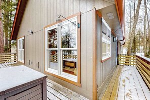 Terrace/patio - Lakefront dog-friendly retreat with sauna, dock, canoe, paddle board, & firepit (Lac Du Flambeau)