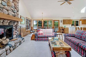 TV, DVD player, offices - Lakefront, Dog-Friendly Home with Lake View, Dock, Central AC, & Wood Fireplace (Manitowish Waters)