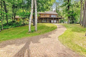 Exterior - Lakefront, Dog-Friendly Home with Lake View, Dock, Central AC, & Wood Fireplace (Manitowish Waters)