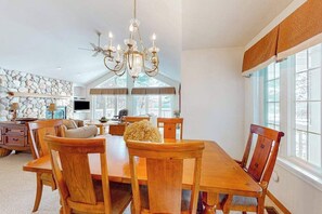 Dining - Lakefront home with amazing views, water access, foosball, & fireplace (Eagle River)
