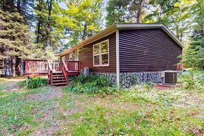 Exterior - Serene Lakefront Home w/ dock, gas grill, fire pit, WIFI, on ATV trail (Eagle River)