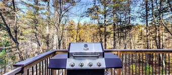 Updated home near downtown Eagle River & beach with fireplace, grill, decks, W/D