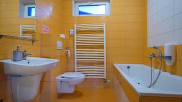 Apartment, Balcony, Hill View | Bathroom | Shower, free toiletries, hair dryer, towels