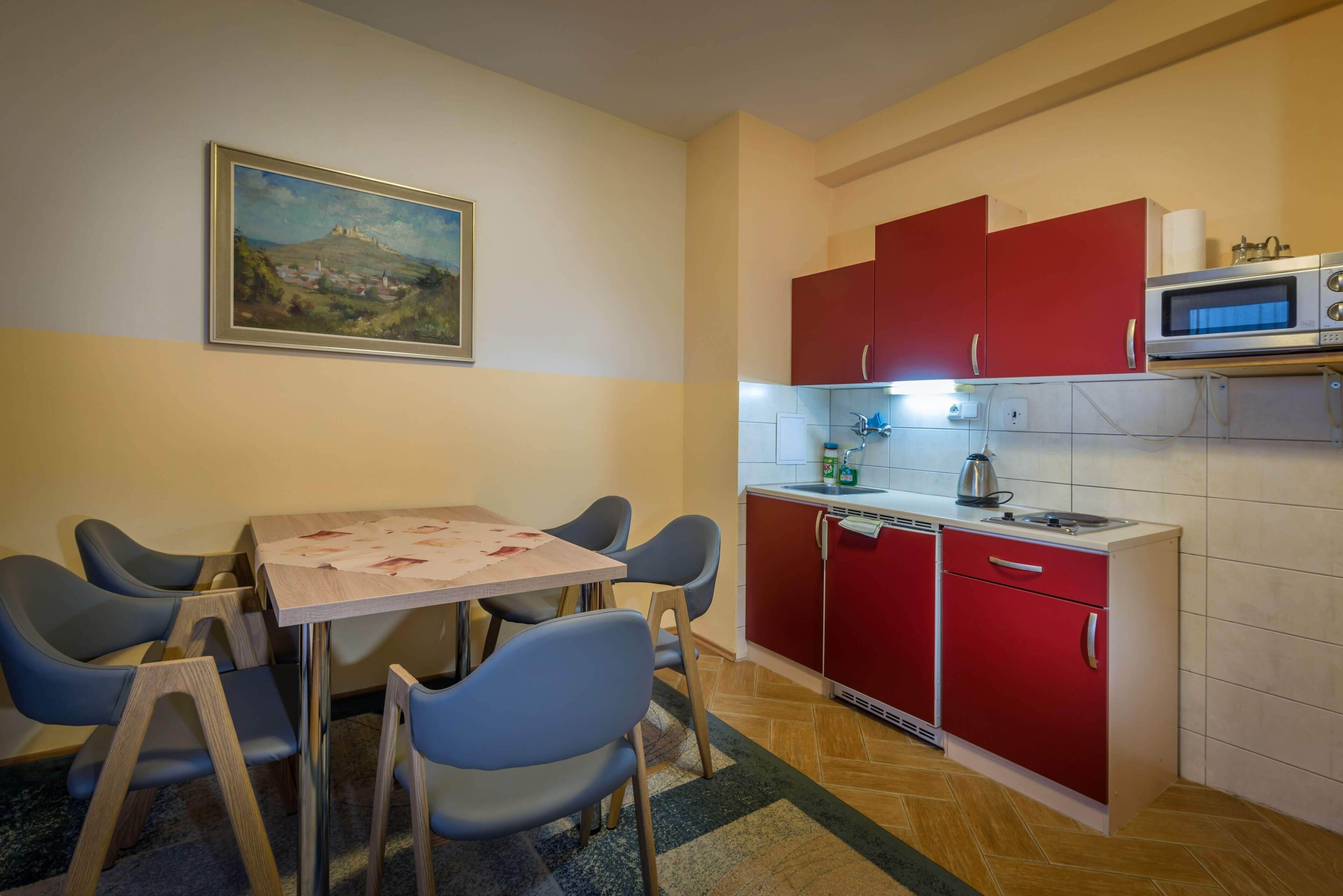 Apartment, Balcony, Hill View | Private kitchen | Fridge, microwave, stovetop, cookware/dishes/utensils
