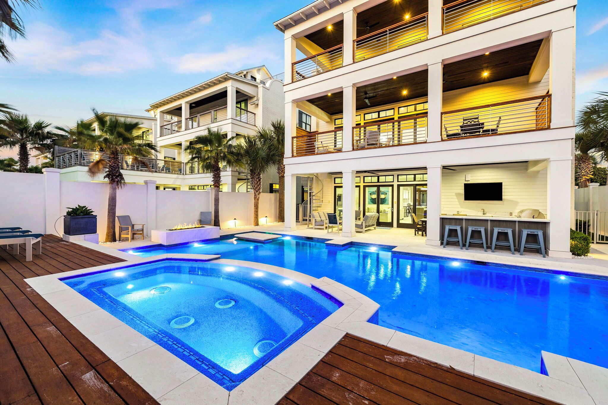 A heated pool