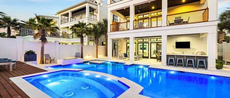 A heated pool