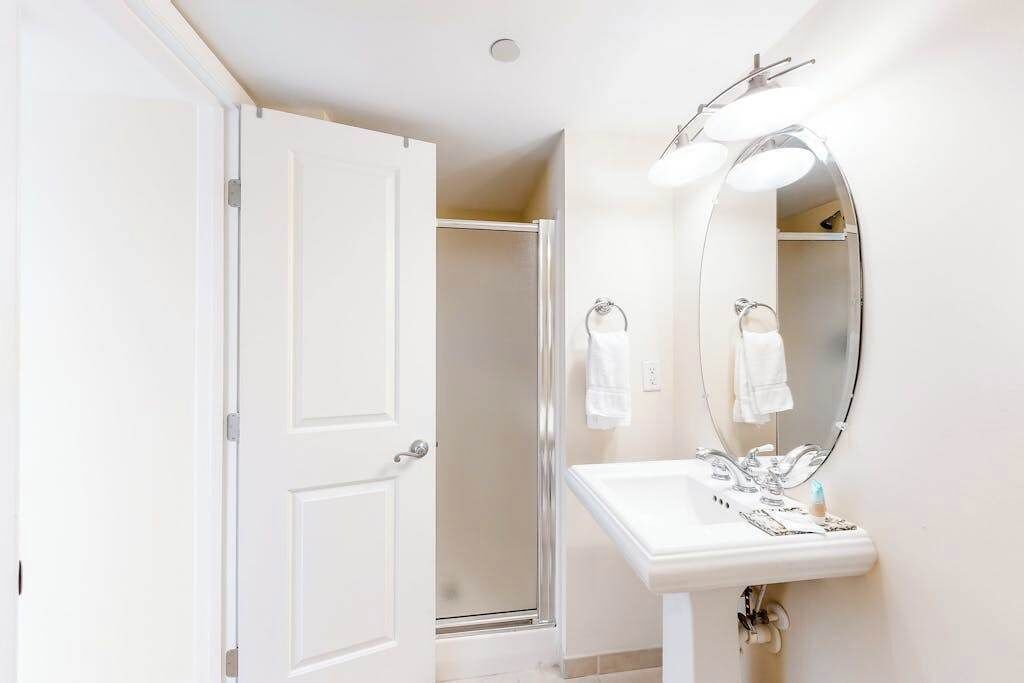 Douche, serviettes fournies