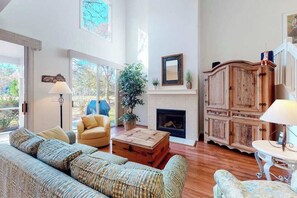 TV, fireplace, DVD player, offices - Salt Pond home near the water & beach with screened porch & paid-access pool (Bethany Beach)
