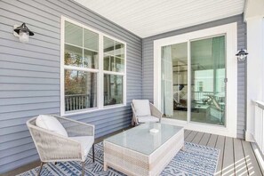 Terrace/patio - Luxe New Home in Tidal Walk - 2 Decks, Home Office, Dogs OK, AC & Shared Pool (Ocean View)