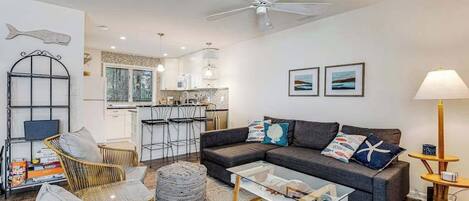TV, fireplace, offices