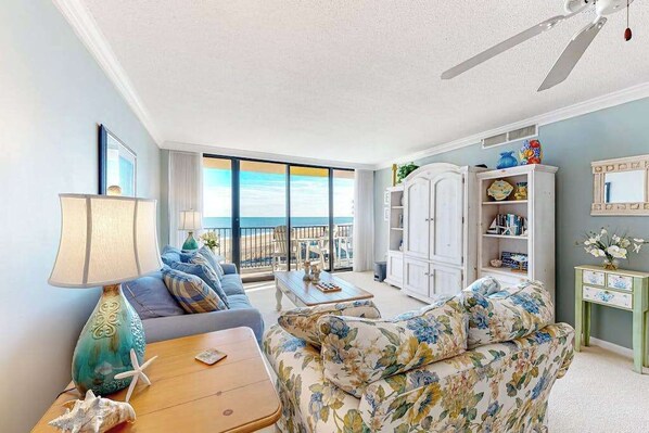 TV, stereo, offices - Sea Colony luxurious condo with beach views, balcony, 12 pools, gym, W/D, AC (Bethany Beach)