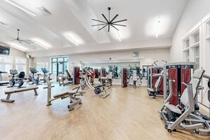 Fitness facility - Home in The Estuary with private outdoor area, on-site pool, game room, & gym (Frankford)