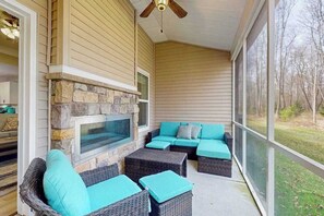 Terrace/patio - Millville By The Sea home w/3 pools, pickleball, fitness center, fireplace, dock (Millville)