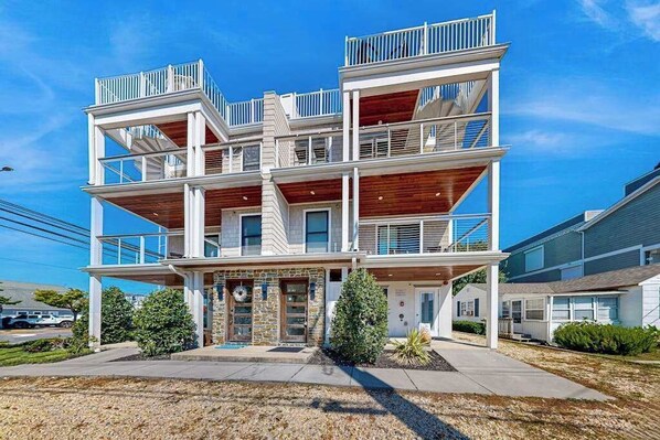 Exterior - Modern Retreat | Rooftop Deck with Ocean & Bay Views | Walk to Dewey Beach (Dewey Beach)