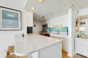 Fridge, microwave, oven, stovetop - Sea Colony beachfront condo with twelve pools, two hot tubs, & balcony views (Bethany Beach)